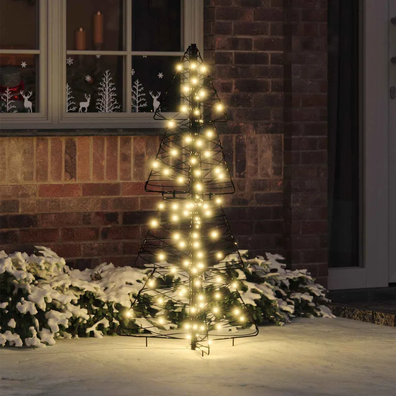 Kalėdų eglutė su 100 LED Šilta balta 120 cm Ratanas
