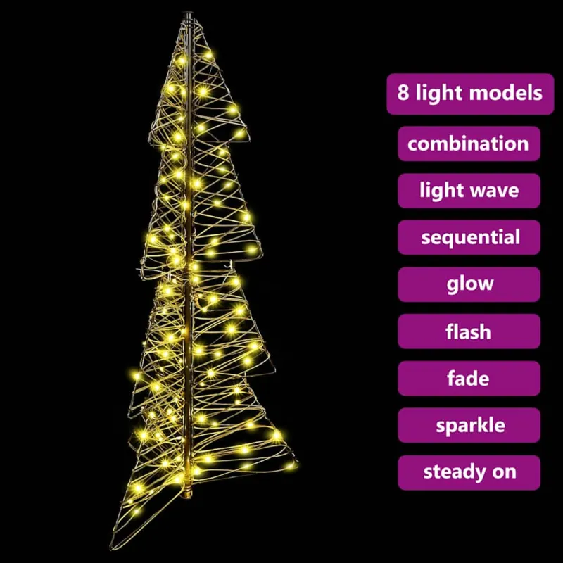 Kalėdų eglutė su 100 LED Šilta balta 120 cm Ratanas