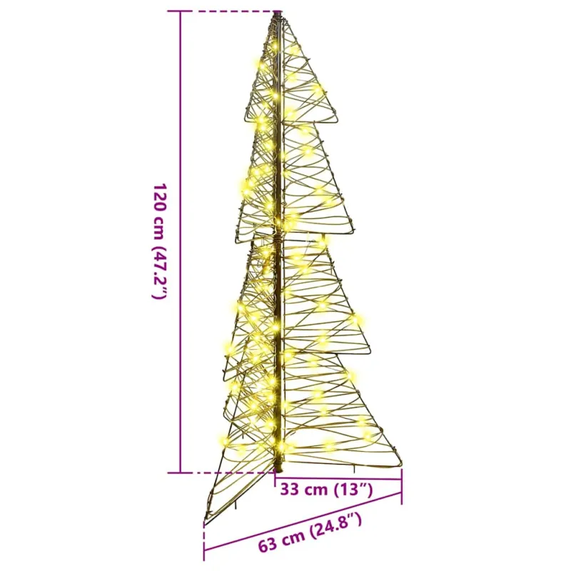 Kalėdų eglutė su 100 LED Šilta balta 120 cm Ratanas