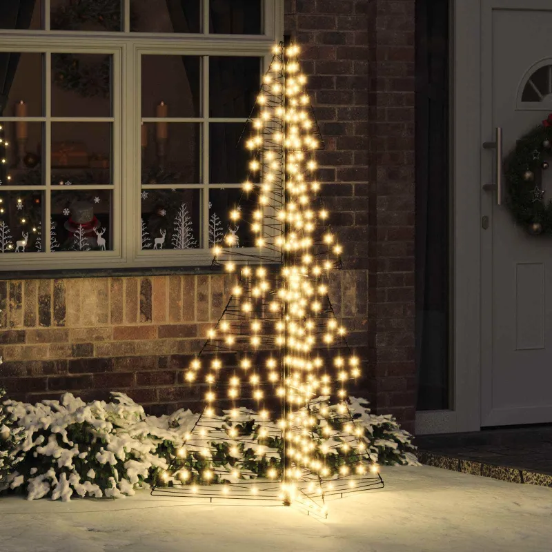 Kalėdų eglutė su 240 LED Šilta balta 180 cm Ratanas