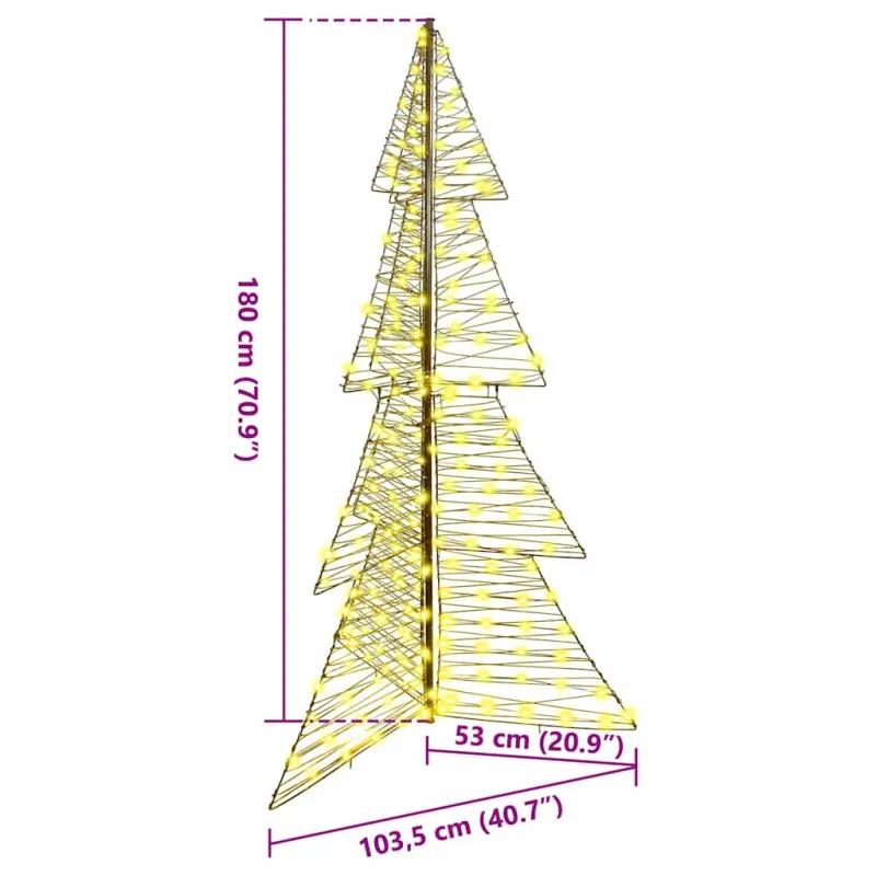 Kalėdų eglutė su 240 LED Šilta balta 180 cm Ratanas