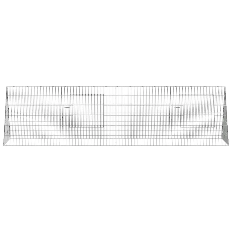 Triušių narvas Sidabro 215 x 55 x 55 cm Cinkuota plienas