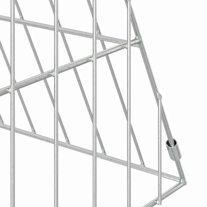 Triušių narvas Sidabro 215 x 55 x 55 cm Cinkuota plienas