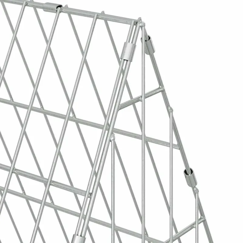 Triušių narvas Sidabro 215 x 55 x 55 cm Cinkuota plienas