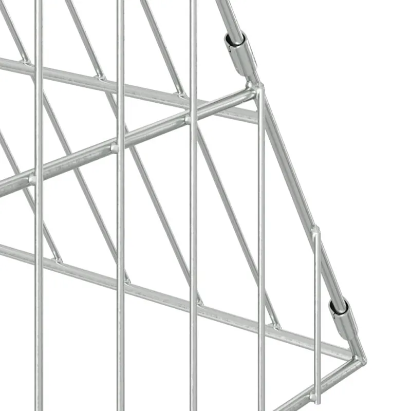 Triušių narvas Sidabro 110 x 100 x 85 cm Cinkuota plienas