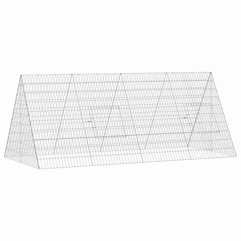 Triušių narvas Sidabro 215 x 100 x 85 cm Cinkuota plienas