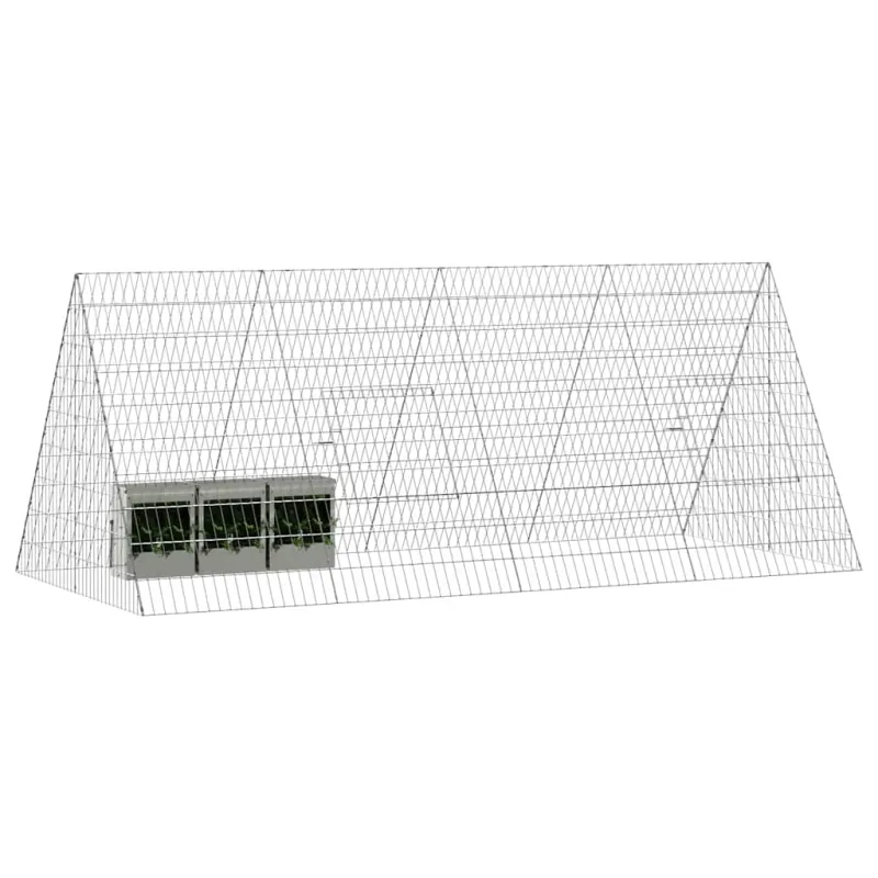Triušių narvas Sidabro 215 x 100 x 85 cm Cinkuota plienas
