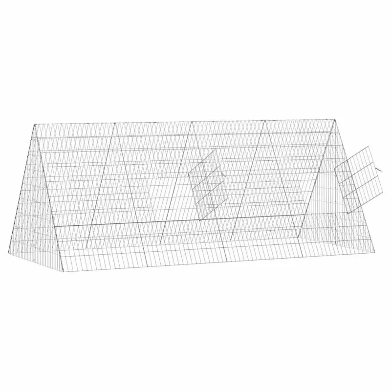 Triušių narvas Sidabro 215 x 100 x 85 cm Cinkuota plienas