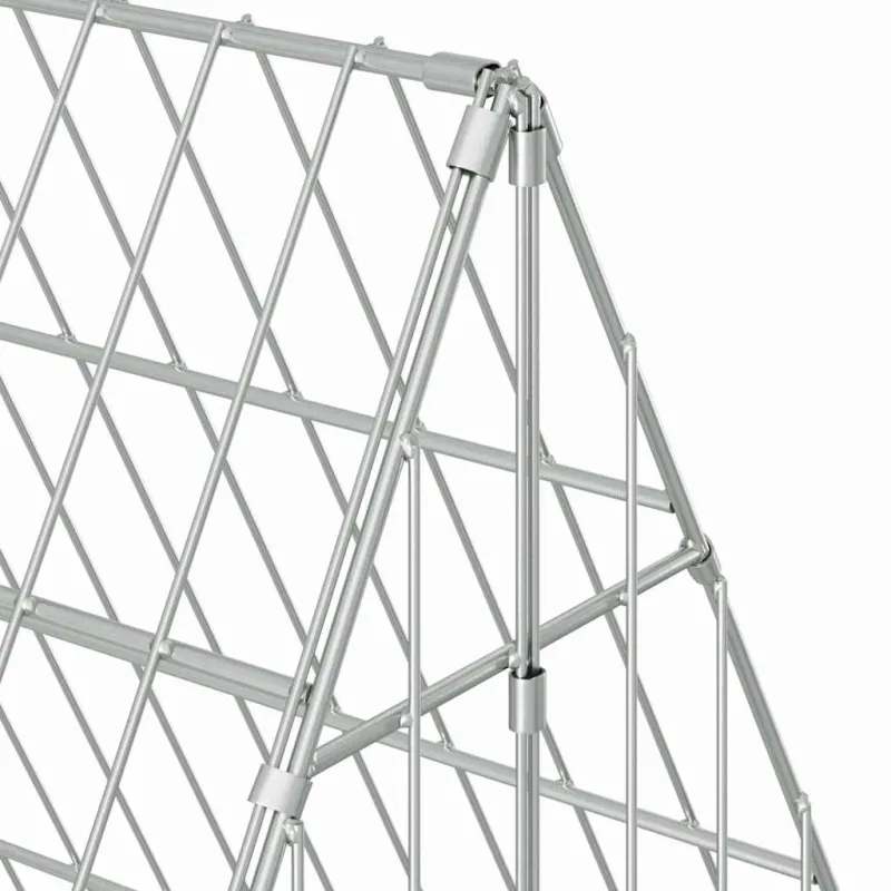 Triušių narvas Sidabro 215 x 100 x 85 cm Cinkuota plienas