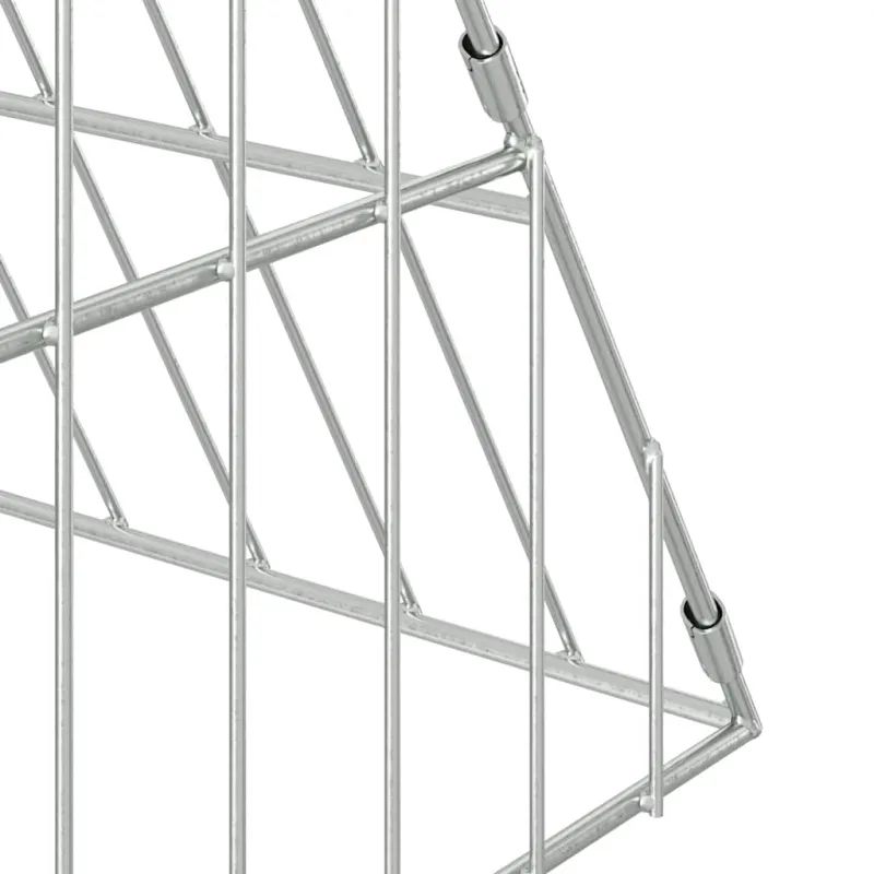 Triušių narvas Sidabro 430 x 100 x 85 cm Cinkuota plienas