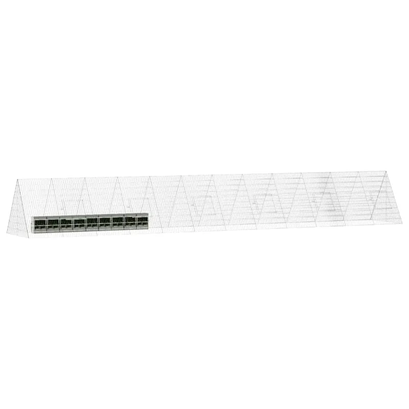 Triušių narvas Sidabro 650 x 100 x 85 cm Cinkuota plienas