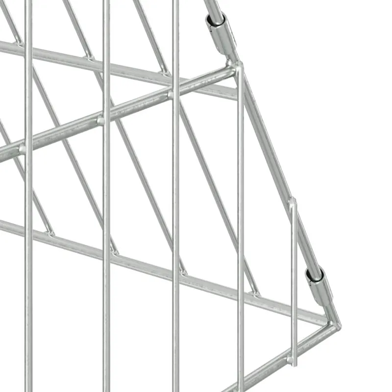 Triušių narvas Sidabro 650 x 100 x 85 cm Cinkuota plienas