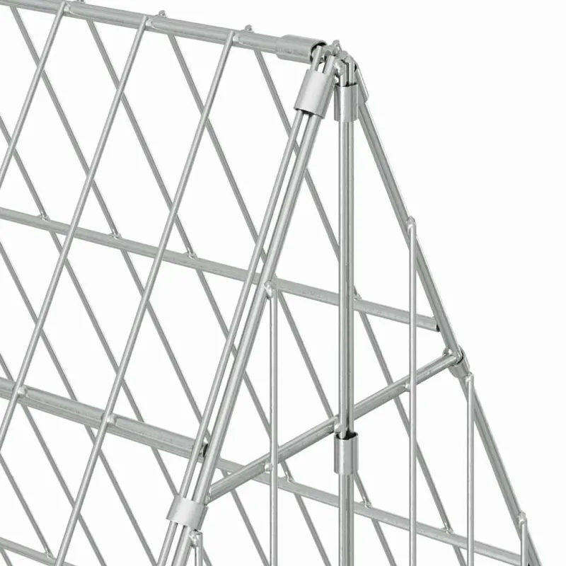 Triušių narvas Sidabro 650 x 100 x 85 cm Cinkuota plienas