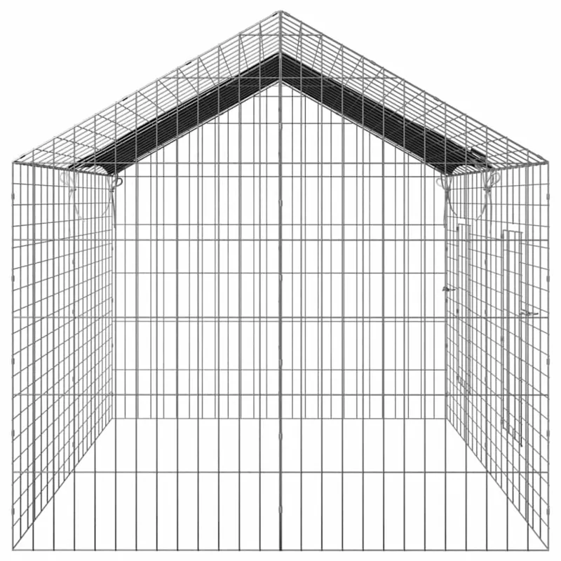 Triušių narvas Sidabro 200 x 78 x 78 cm Cinkuota plienas