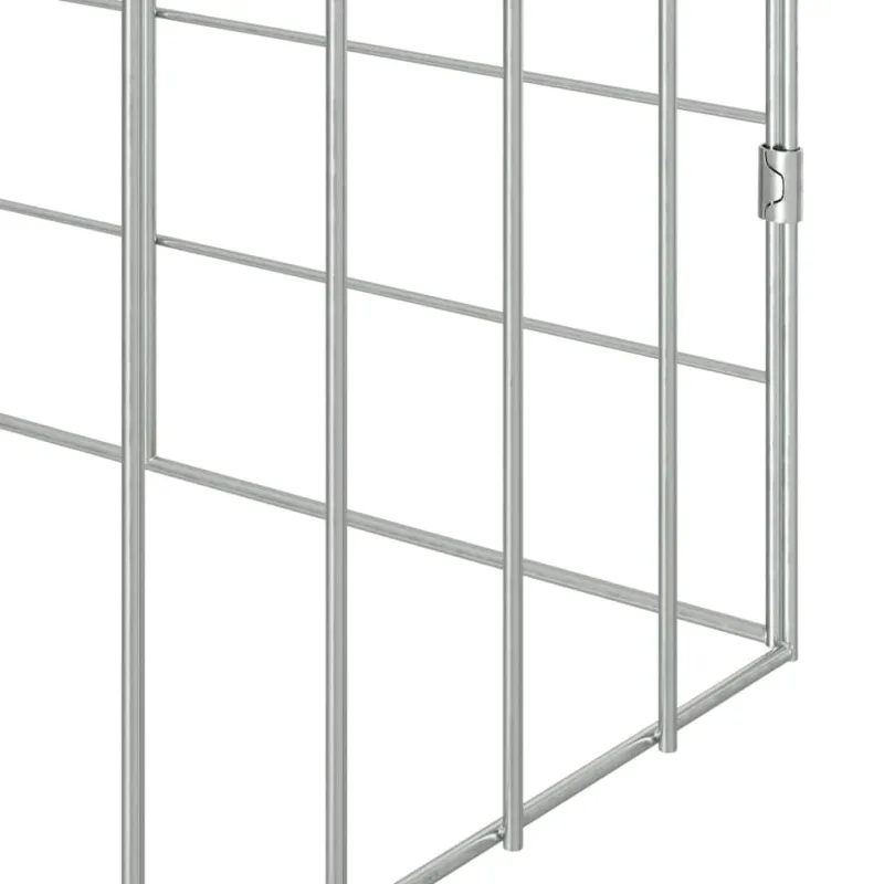 Triušių narvas Sidabro 200 x 78 x 78 cm Cinkuota plienas