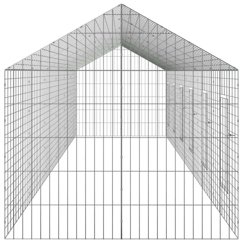 Triušių narvas Sidabro 600 x 78 x 78 cm Cinkuota plienas