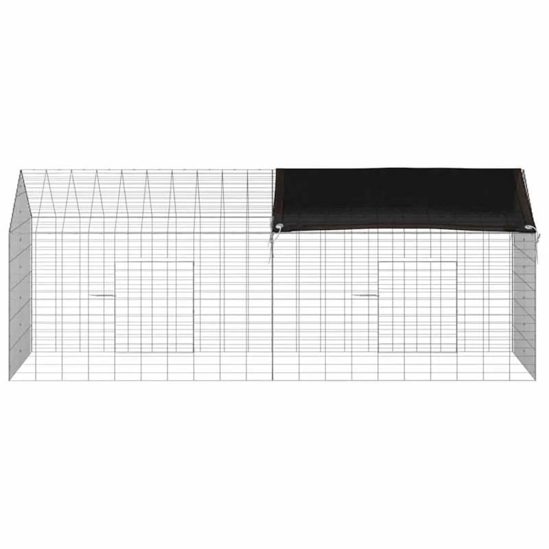 Triušių narvas Sidabro 200 x 78 x 78 cm Cinkuota plienas