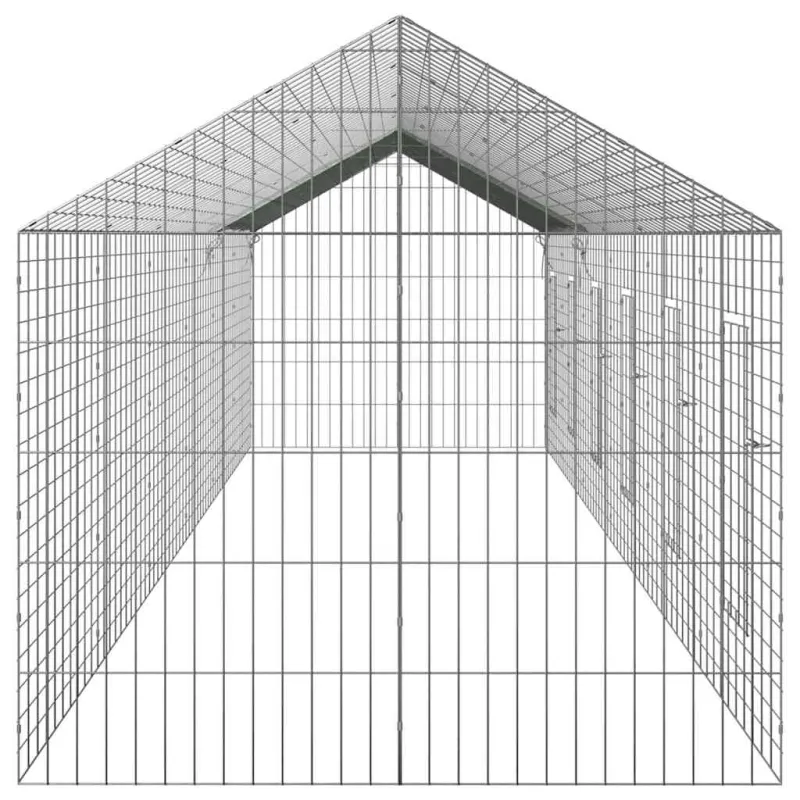Triušių narvas Sidabro 600 x 78 x 78 cm Cinkuota plienas