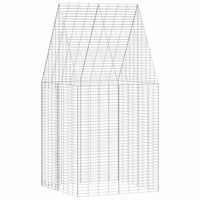 Triušių narvas Sidabro 100 x 100 x 210 cm Cinkuota plienas