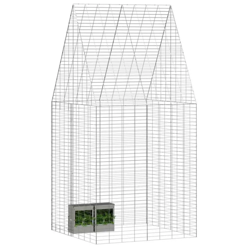 Triušių narvas Sidabro 100 x 100 x 210 cm Cinkuota plienas