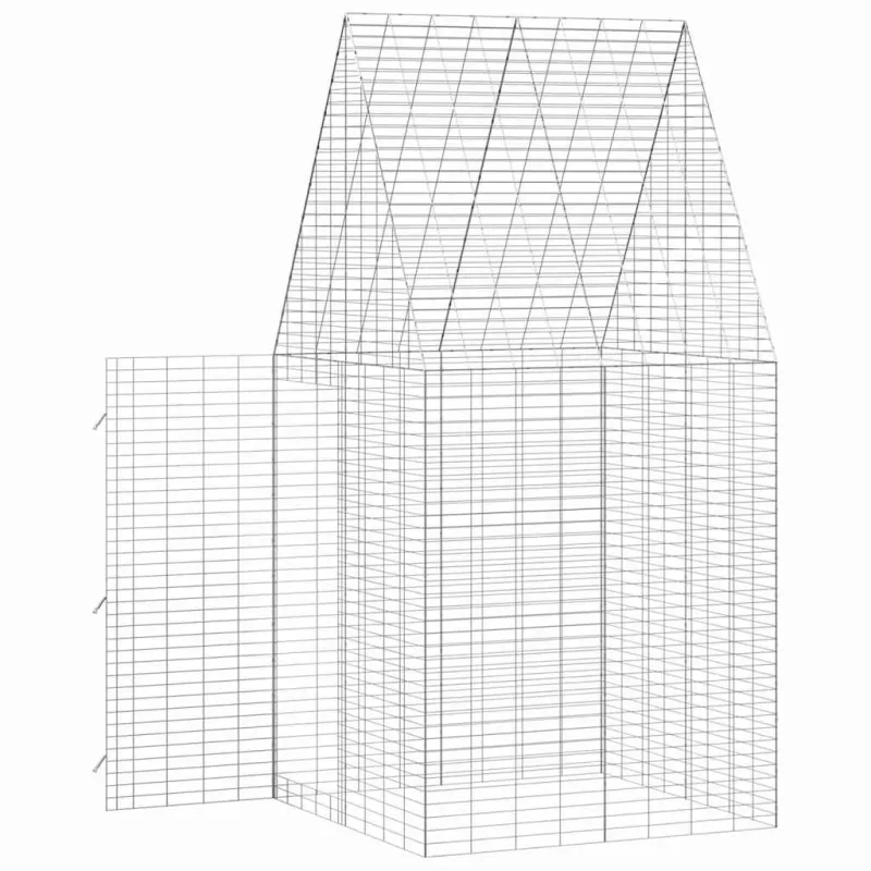 Triušių narvas Sidabro 100 x 100 x 210 cm Cinkuota plienas