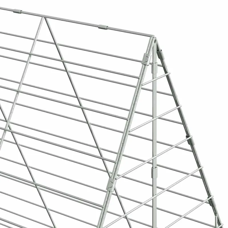 Triušių narvas Sidabro 100 x 100 x 210 cm Cinkuota plienas