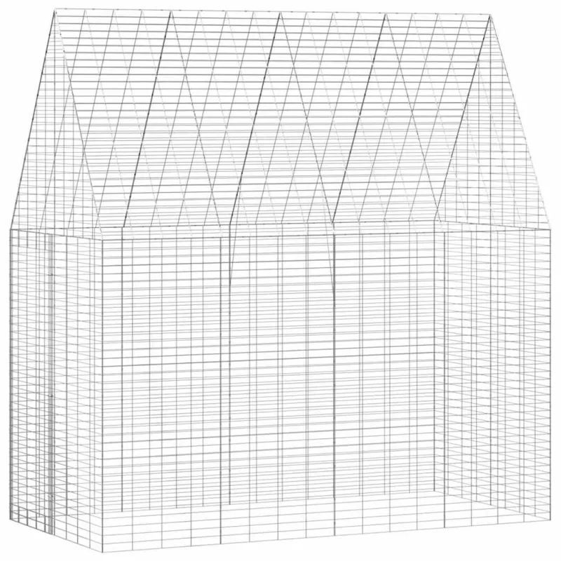 Triušių narvas Sidabro 200 x 100 x 210 cm Cinkuota plienas