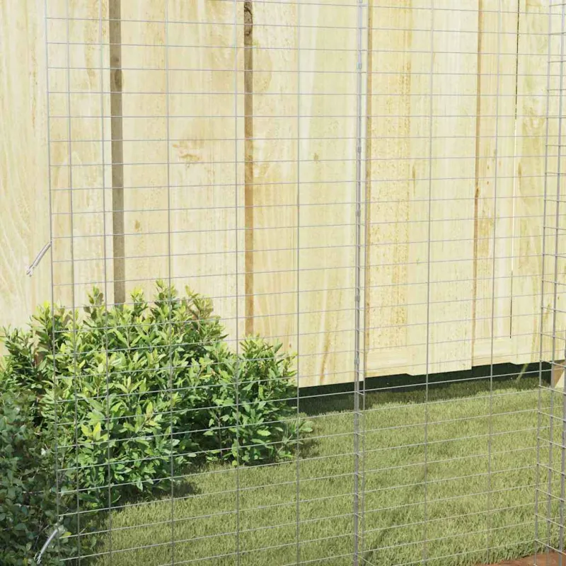 Triušių narvas Sidabro 200 x 100 x 210 cm Cinkuota plienas