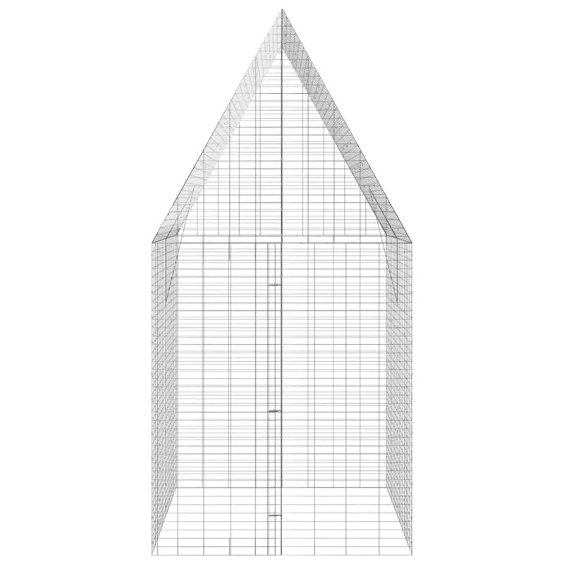 Triušių narvas Sidabro 200 x 100 x 210 cm Cinkuota plienas