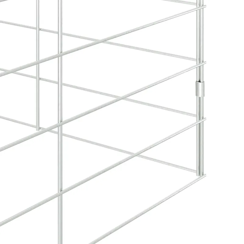 Triušių narvas Sidabro 200 x 100 x 210 cm Cinkuota plienas