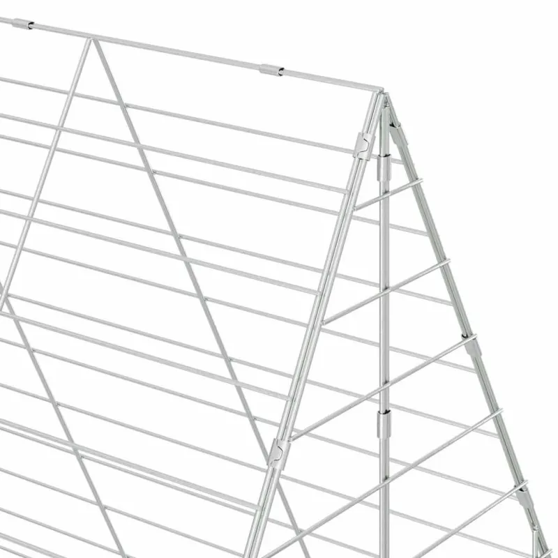 Triušių narvas Sidabro 200 x 100 x 210 cm Cinkuota plienas