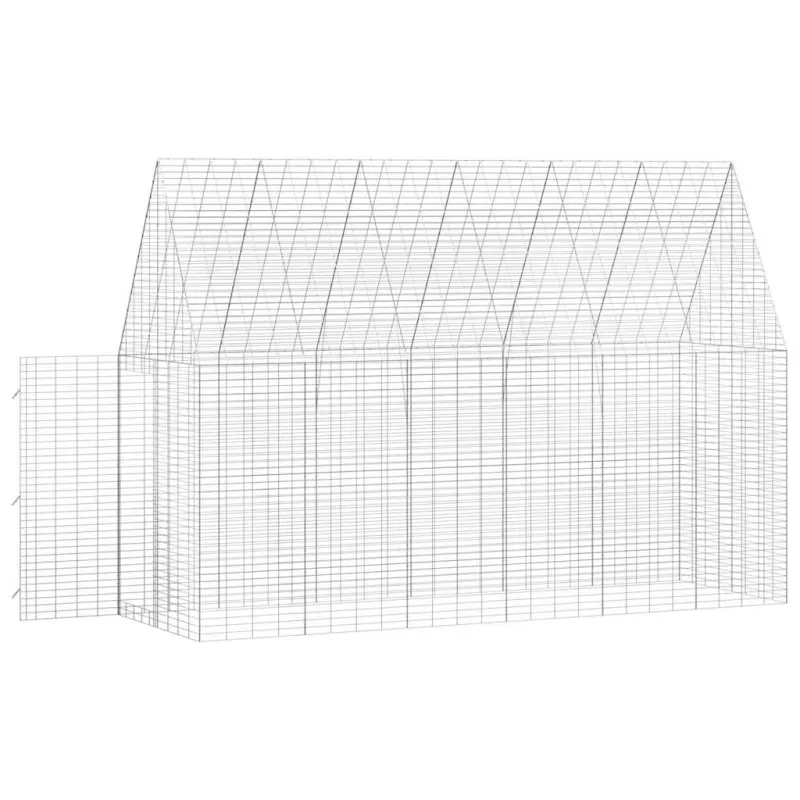 Triušių narvas Sidabro 300 x 100 x 210 cm Cinkuota plienas