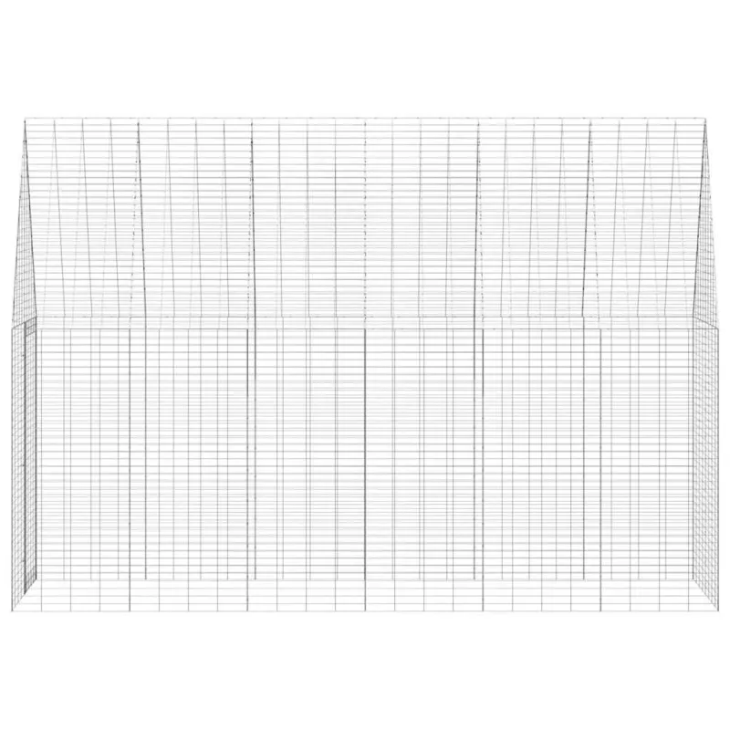 Triušių narvas Sidabro 300 x 100 x 210 cm Cinkuota plienas