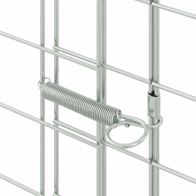 Triušių narvas Sidabro 400 x 100 x 210 cm Cinkuota plienas