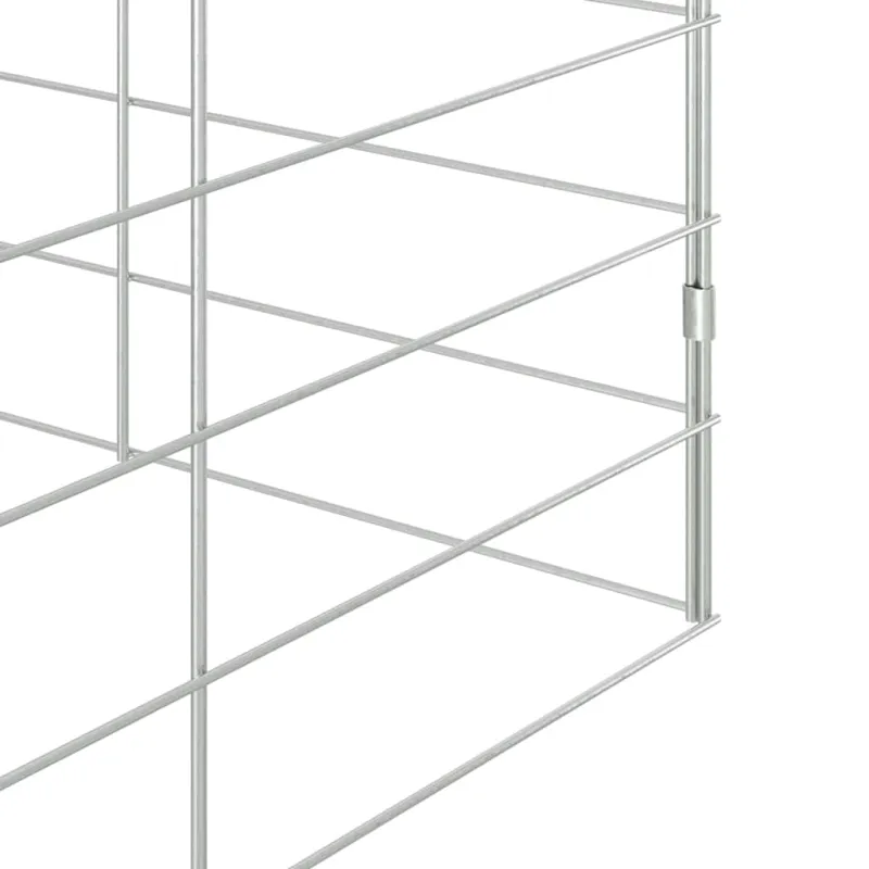 Triušių narvas Sidabro 400 x 100 x 210 cm Cinkuota plienas