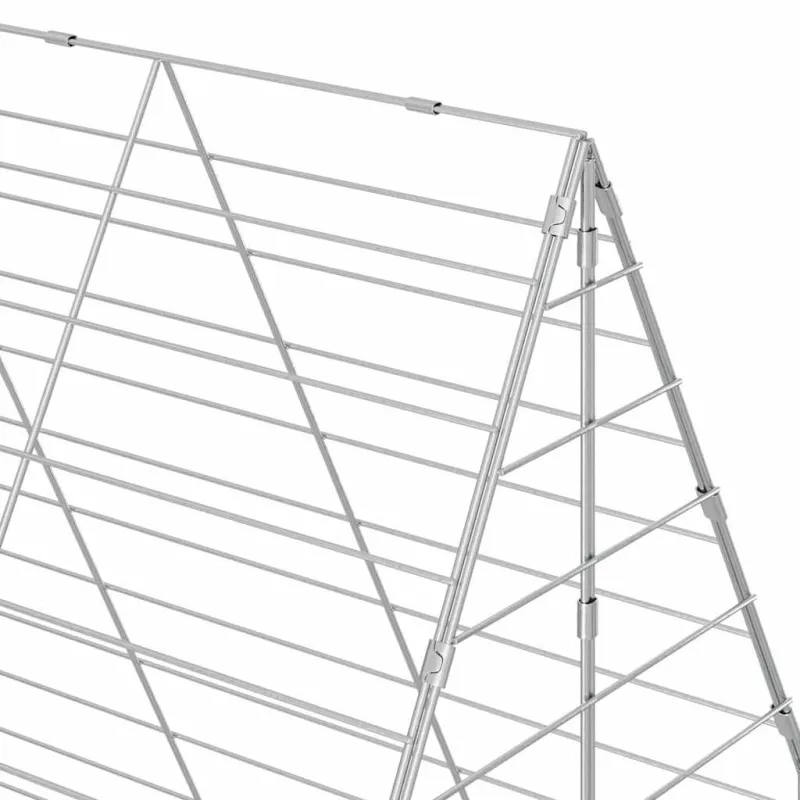 Triušių narvas Sidabro 400 x 100 x 210 cm Cinkuota plienas