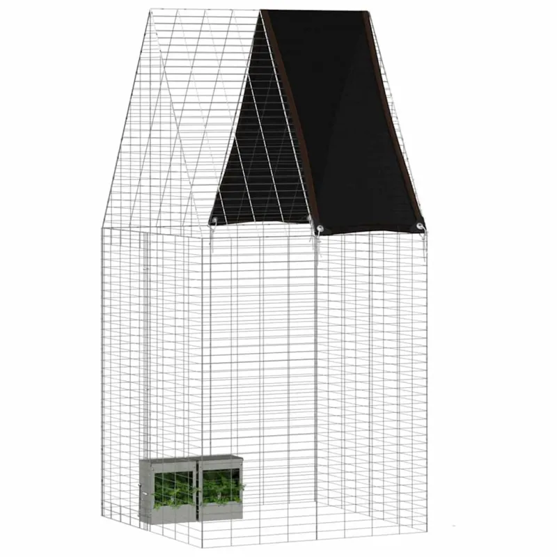 Triušių narvas Sidabro 100 x 100 x 210 cm Cinkuota plienas