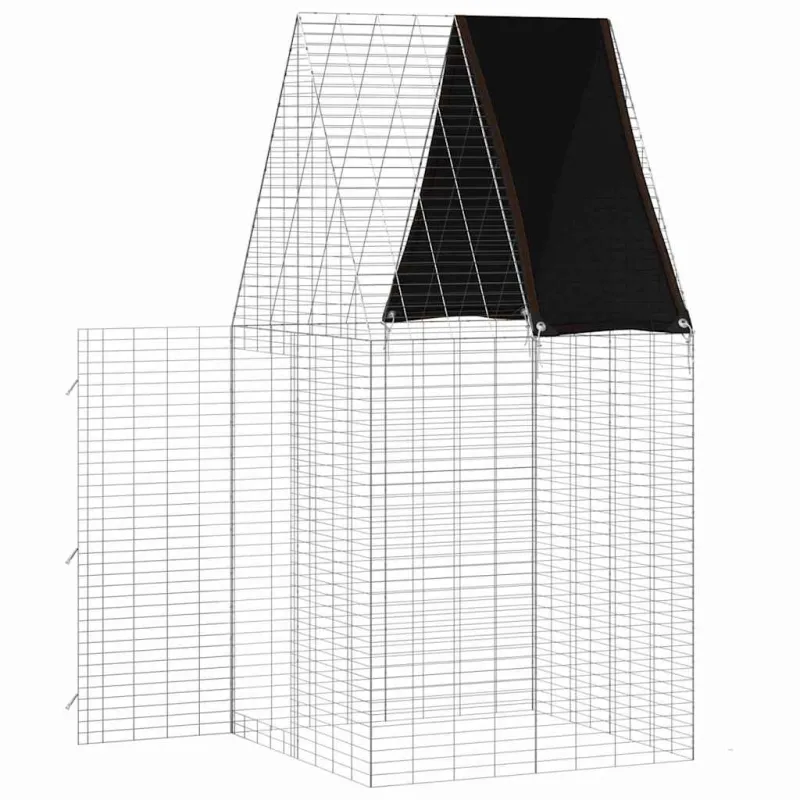 Triušių narvas Sidabro 100 x 100 x 210 cm Cinkuota plienas