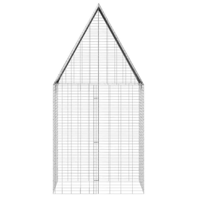 Triušių narvas Sidabro 100 x 100 x 210 cm Cinkuota plienas