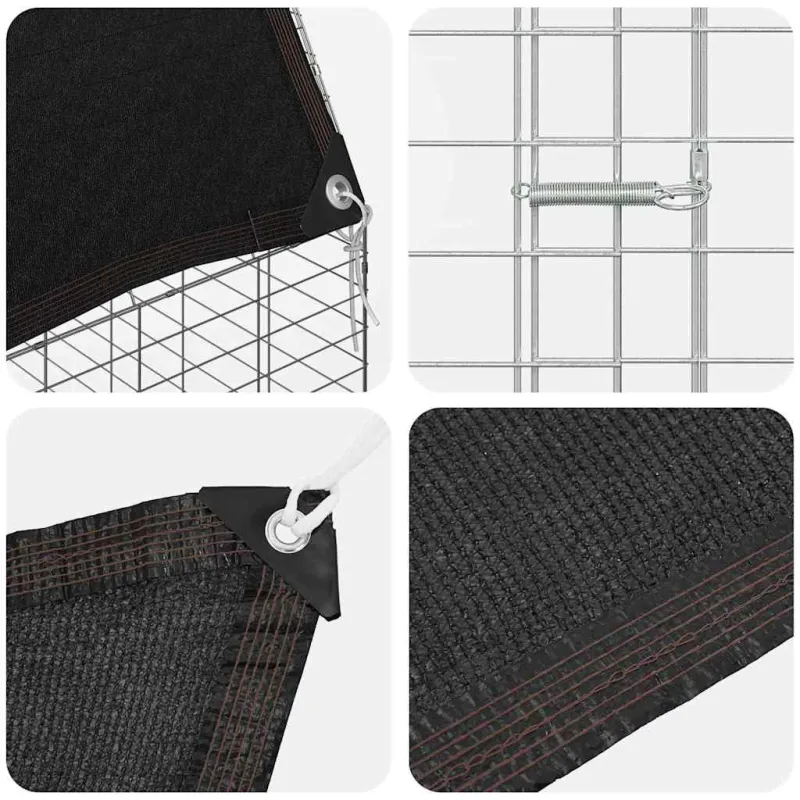 Triušių narvas Sidabro 100 x 100 x 210 cm Cinkuota plienas