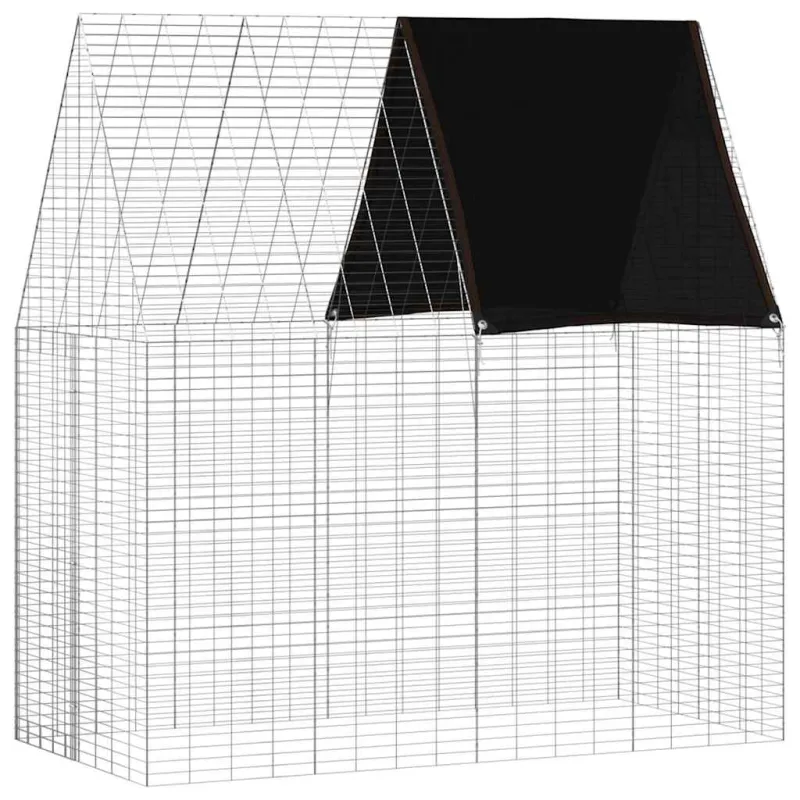 Triušių narvas Sidabro 200 x 100 x 210 cm Cinkuota plienas
