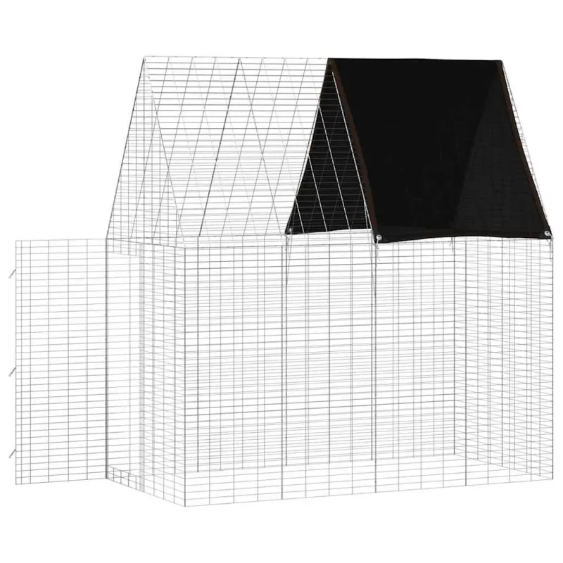 Triušių narvas Sidabro 200 x 100 x 210 cm Cinkuota plienas