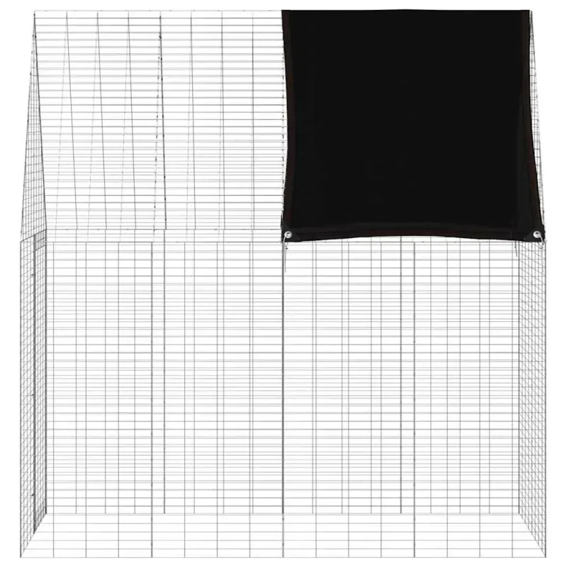 Triušių narvas Sidabro 200 x 100 x 210 cm Cinkuota plienas