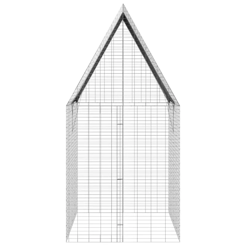 Triušių narvas Sidabro 200 x 100 x 210 cm Cinkuota plienas