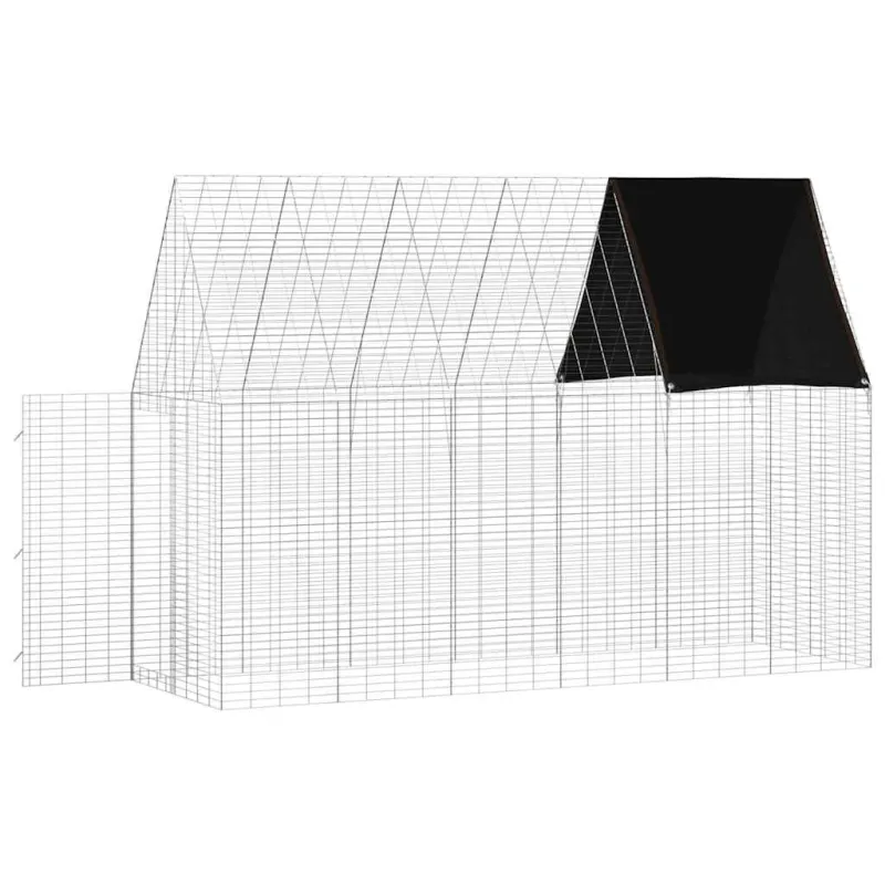 Triušių narvas Sidabro 300 x 100 x 210 cm Cinkuota plienas