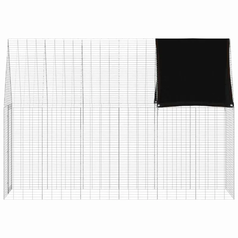 Triušių narvas Sidabro 300 x 100 x 210 cm Cinkuota plienas