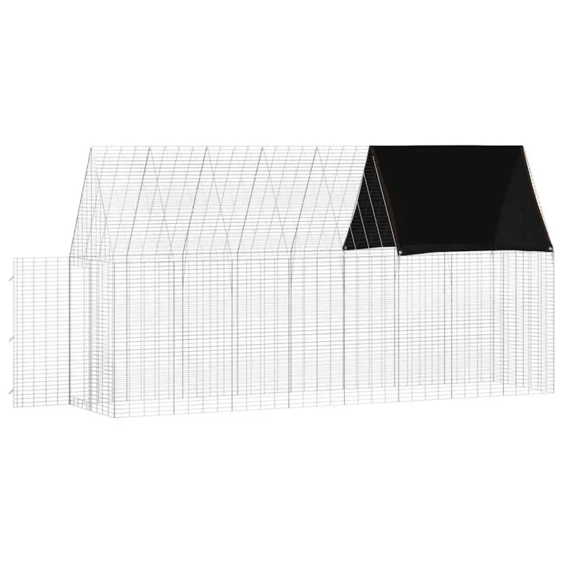 Triušių narvas Sidabro 400 x 100 x 210 cm Cinkuota plienas