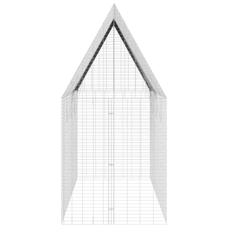Triušių narvas Sidabro 400 x 100 x 210 cm Cinkuota plienas