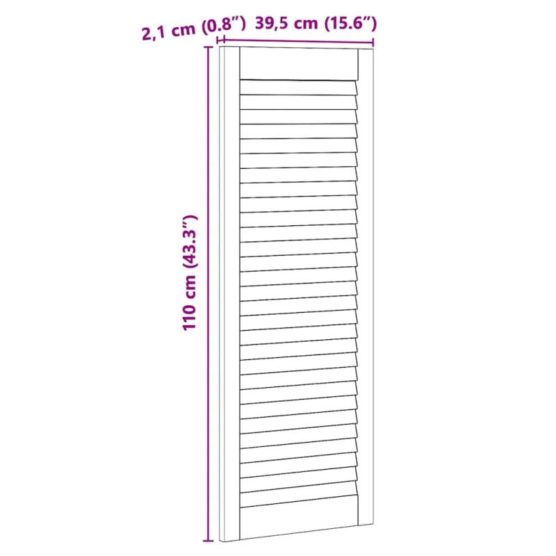 Spintelės durys su durimis Natūrali 110 x 2,1 x 39,5 cm