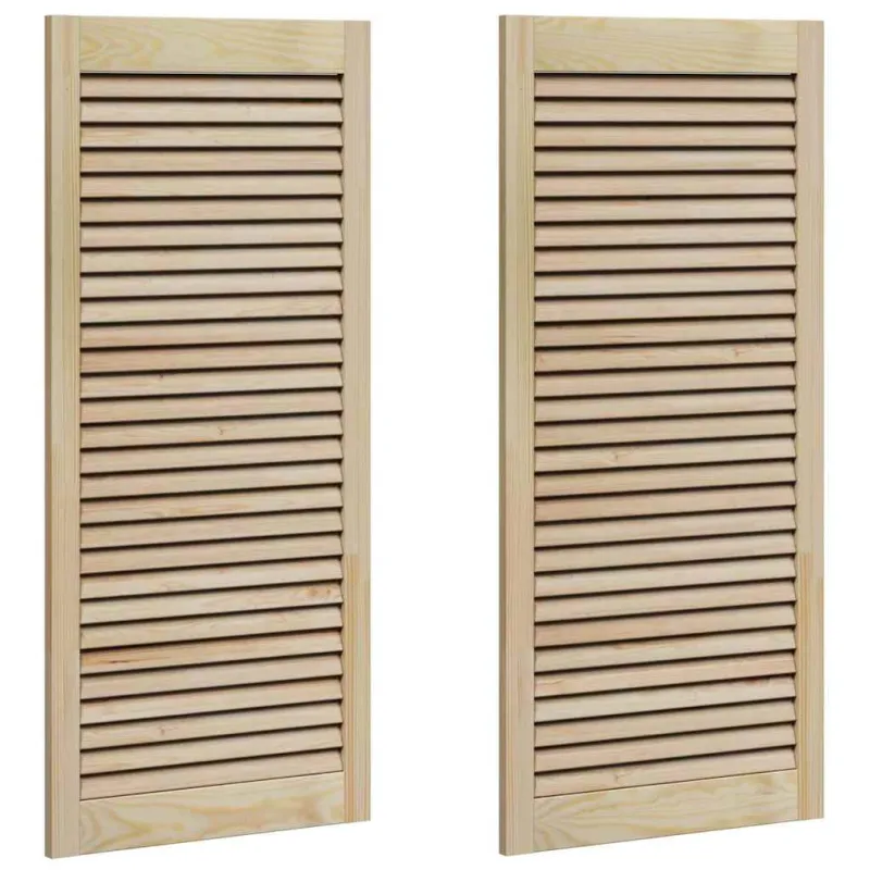 Spintelės durys su durimis 2 pcs Natūrali 49,5 x 2,1 x 110 cm